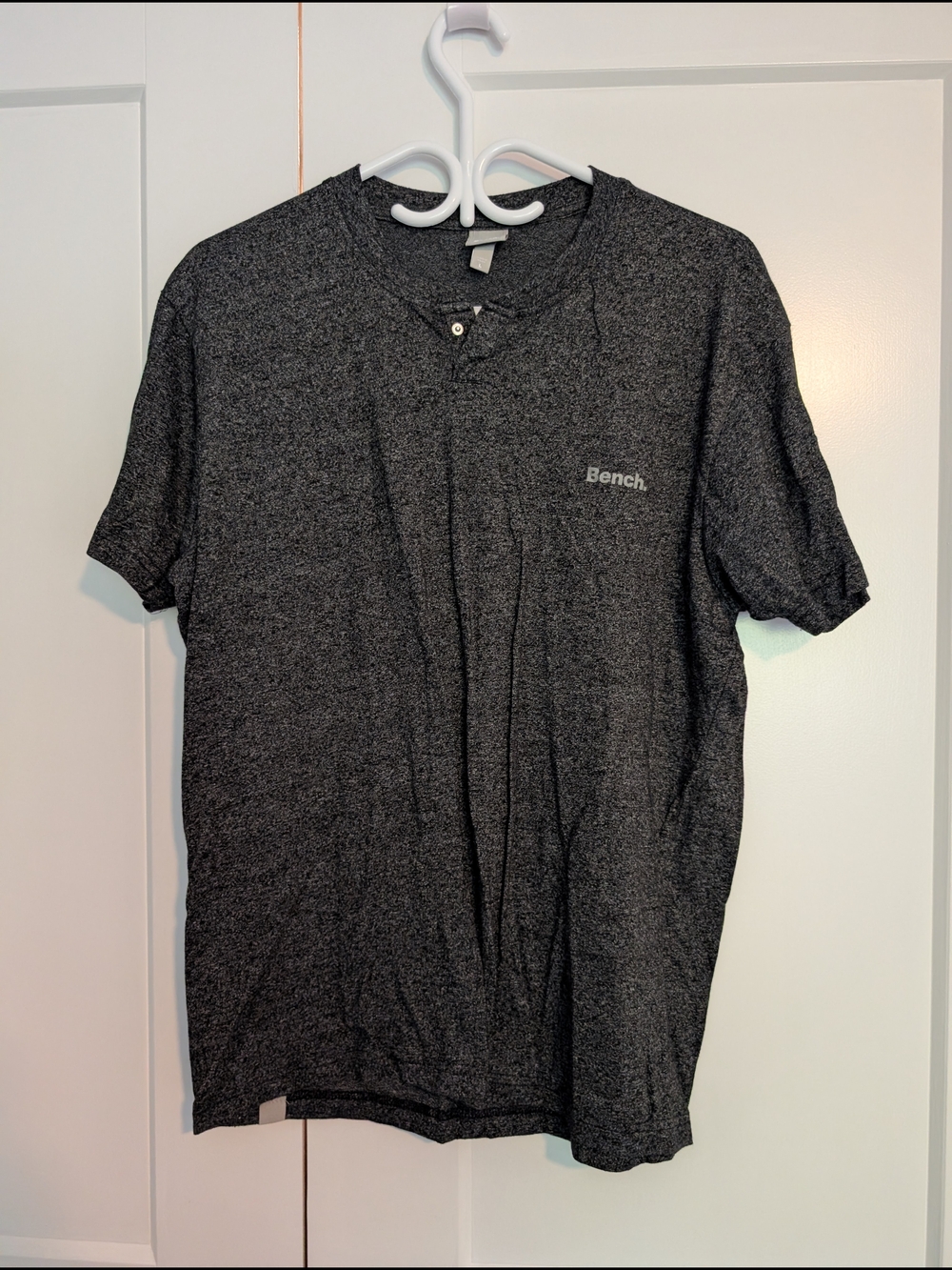 Bench Heathered Charcoal Short-Sleeve Henley Polo